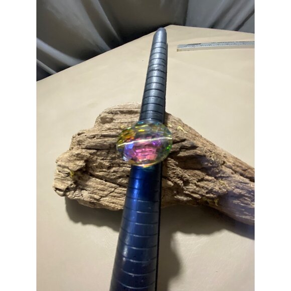 Handcrafted Wire Wrapped Multi-Color Gemstone Ring Size 8 - Picture 9 of 16